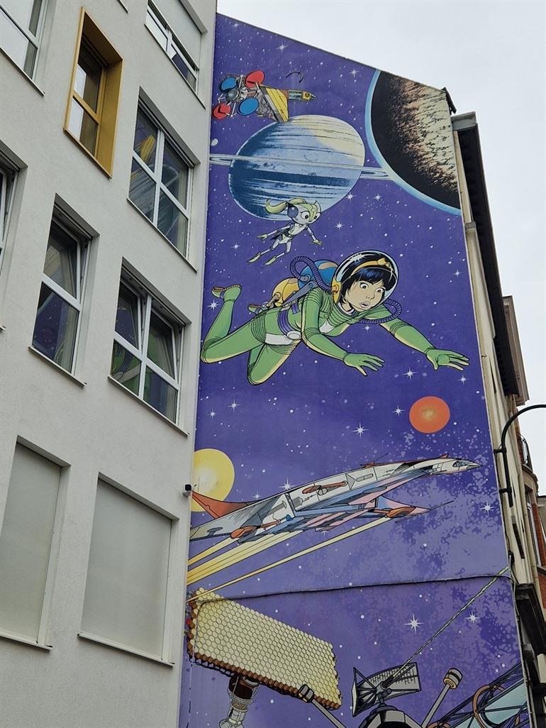 Yoko Tsuno stripmuuur in Brussel
