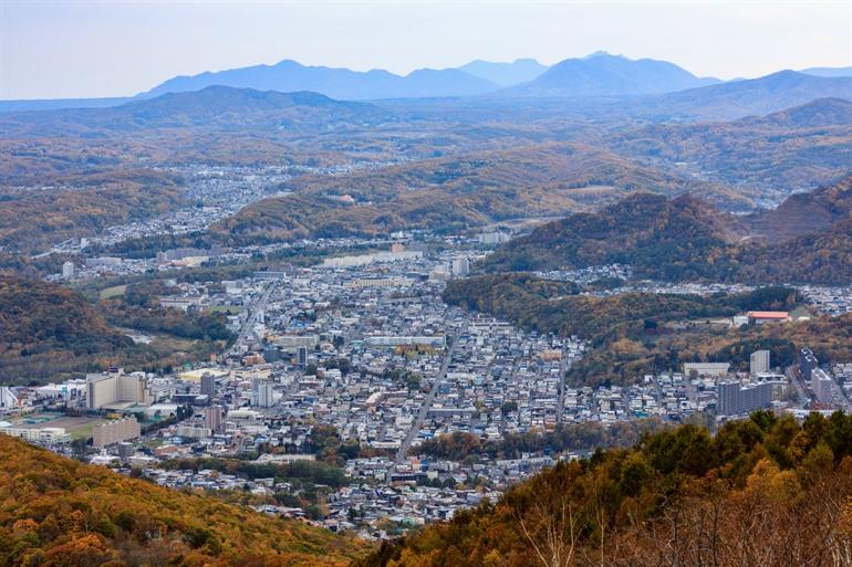 Zicht vanaf Mount Moiwa