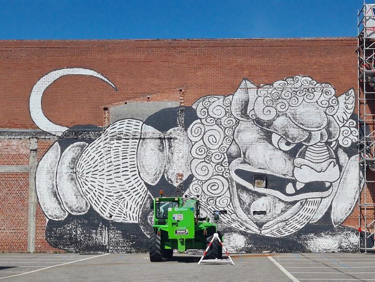 Zwarte Leeuw, Wietse Hindryck - Roeselare Street art