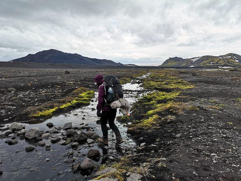 Zwarte zandvlaktes in de Emstrur-regio, IJsland