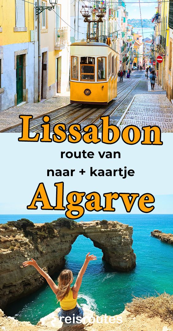 Pinterest Route voor je rondreis van Lissabon naar de Algarve + kaartje