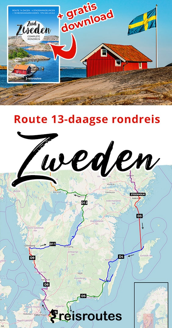 Pinterest Rondreis Zweden (13 dagen): Complete route, reisschema + kaart