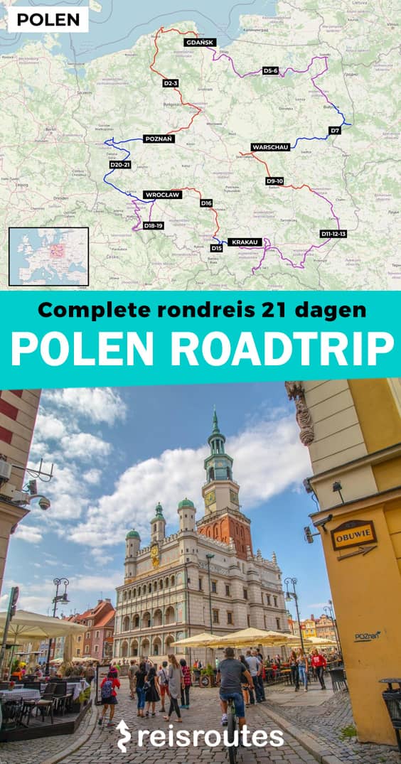 Pinterest Rondreis door Polen met je auto of camper: Route, reisschema + kaart