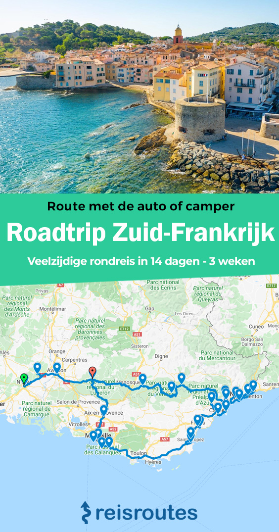 Pinterest Roadtrip Zuid-Frankrijk met auto of camper: Route 14 dagen - 3 weken langs alle highlights