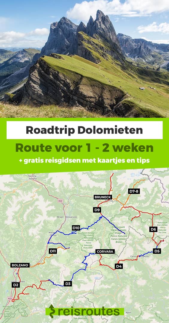 Pinterest Roadtrip Dolomieten: 11-daagse route voor je rondreis Dolomieten + kaartje