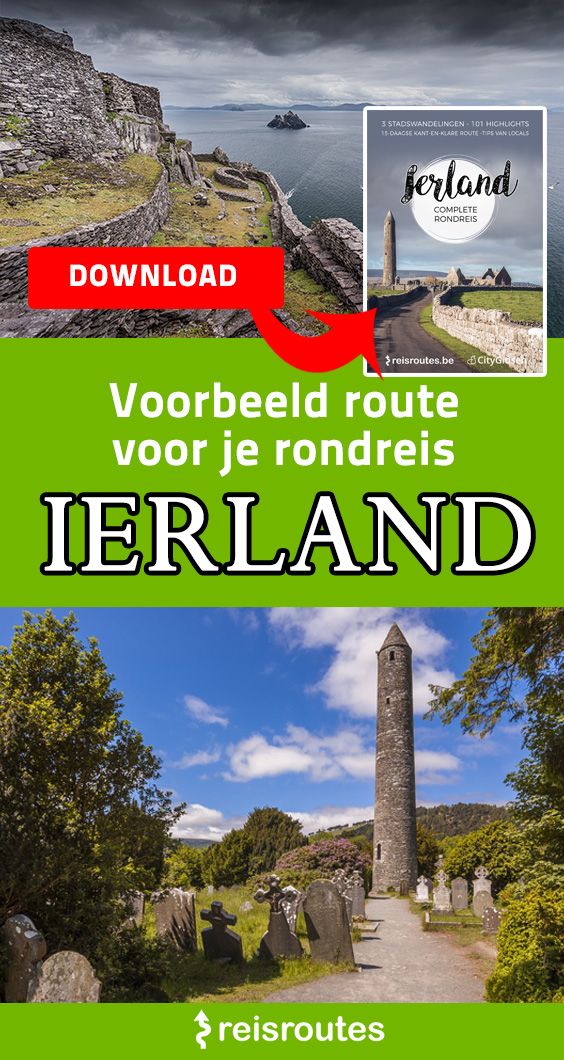 Pinterest Rondreis Ierland (16 dagen) Uitgestippelde route + reisschema & kaart