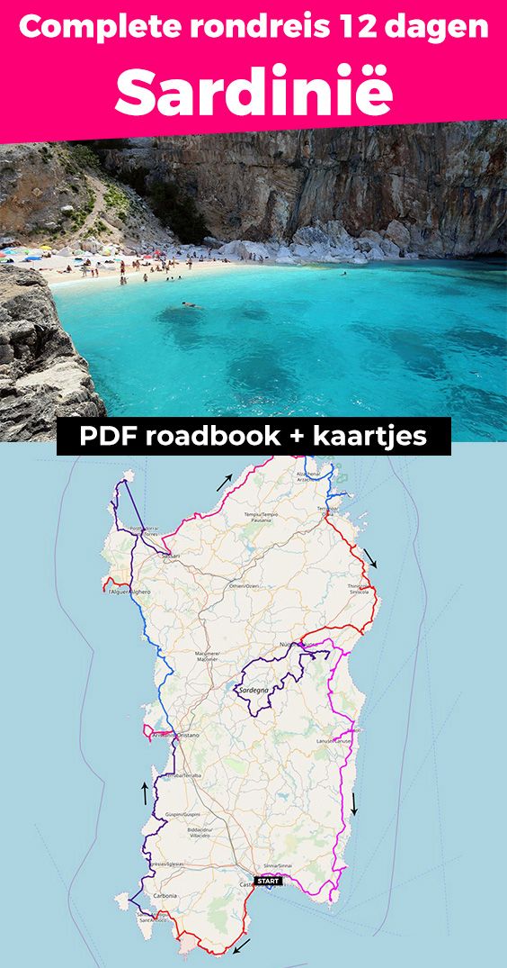 Pinterest Rondreis Sardinië (12 dagen): Route voor je roadtrip Sardinië + tips