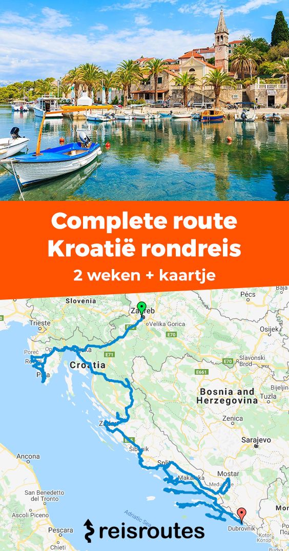Pinterest 15-daagse rondreis Kroatië: Uitgestippelde route voor je roadtrip + tips