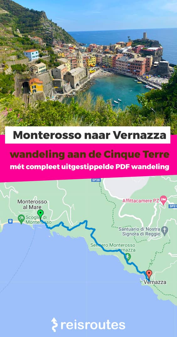 Pinterest Wandeling Cinque Terre van Monterosso naar Vernazza (Sentiero azzurro)