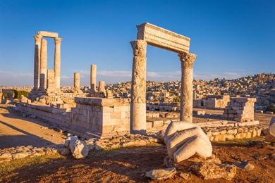 Wandeling in het centrum van Amman: de Citadel van Amman