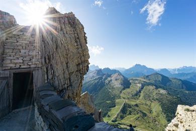 Wandeling Lagazuoi-tunnels hike: tunnels uit WO I